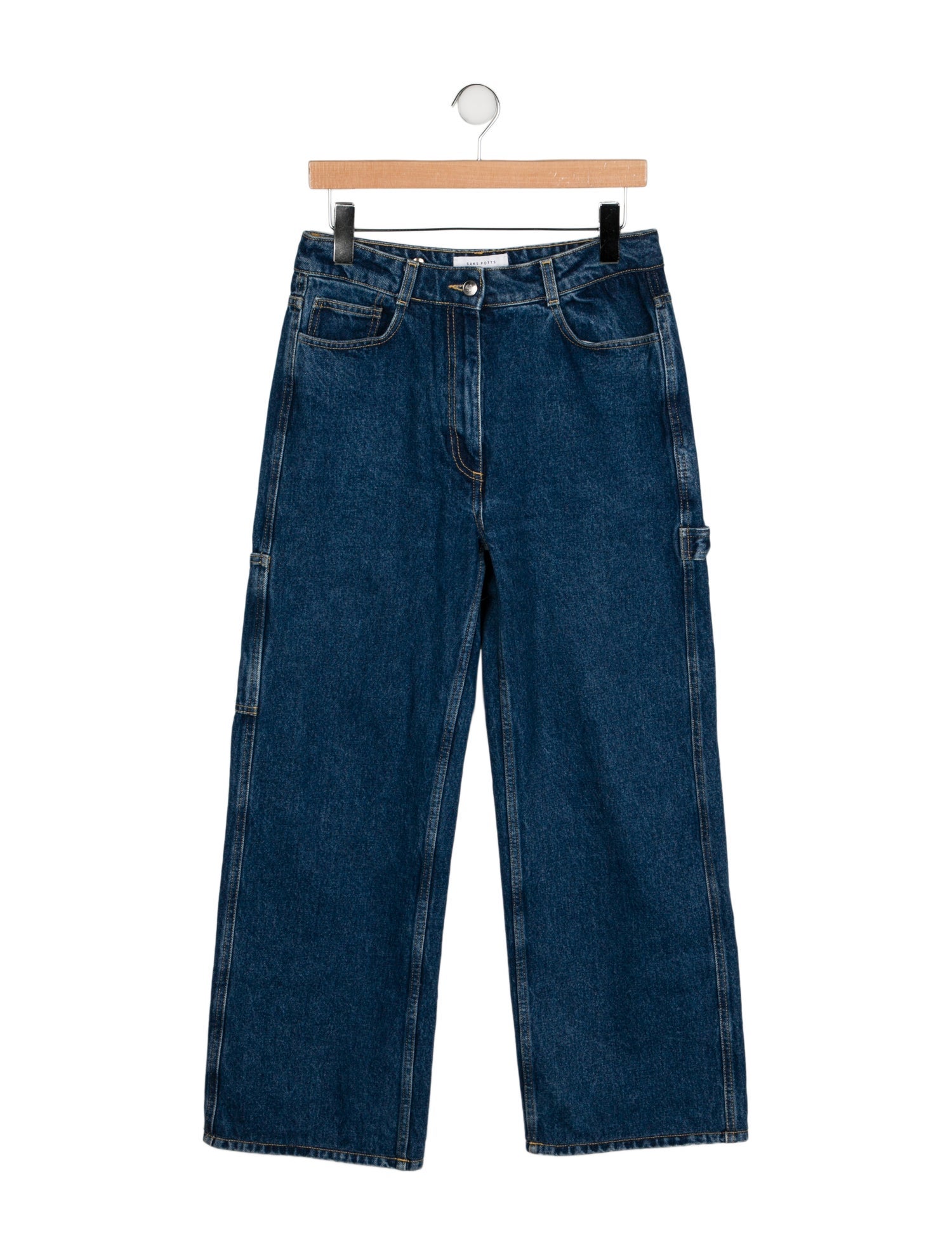 Saks Potts High-Rise Wide Leg Jeans