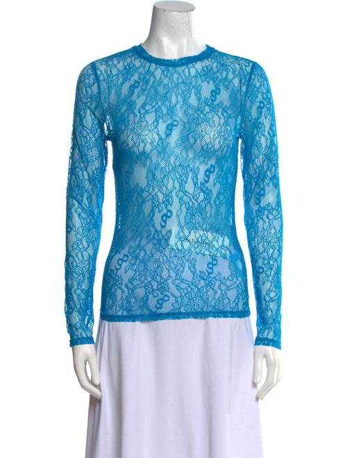 Saks Potts Nylon Lace Pattern Top