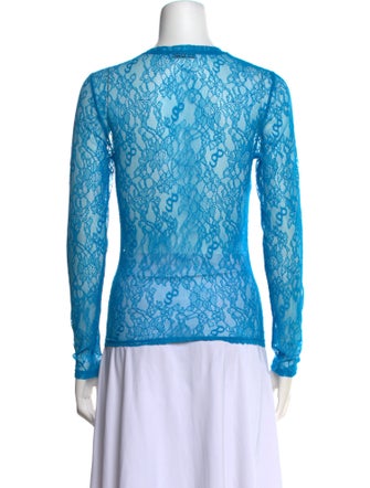 Saks Potts Nylon Lace Pattern Top