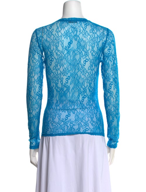 Saks Potts Nylon Lace Pattern Top
