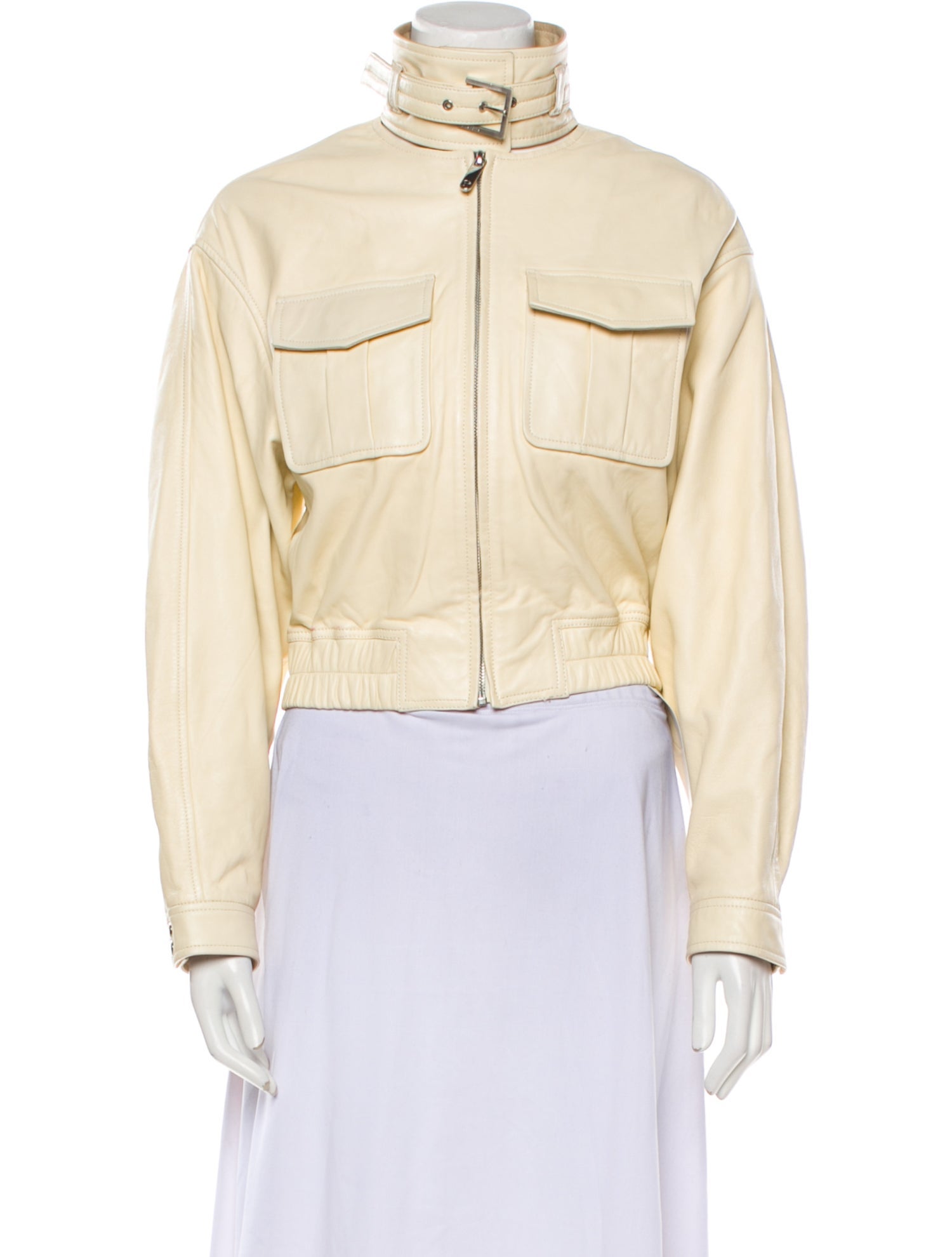Saks Potts Lamb Leather Bomber Jacket