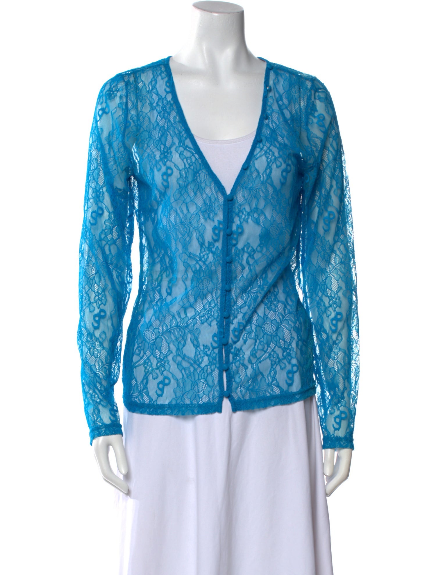 Saks Potts Nylon Printed Blouse