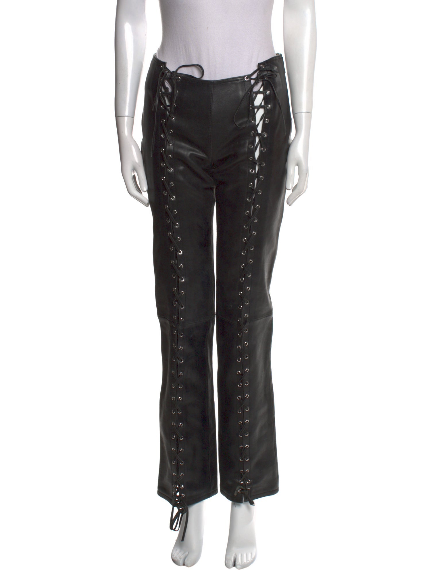 Saks Potts Leather Straight Leg Pants