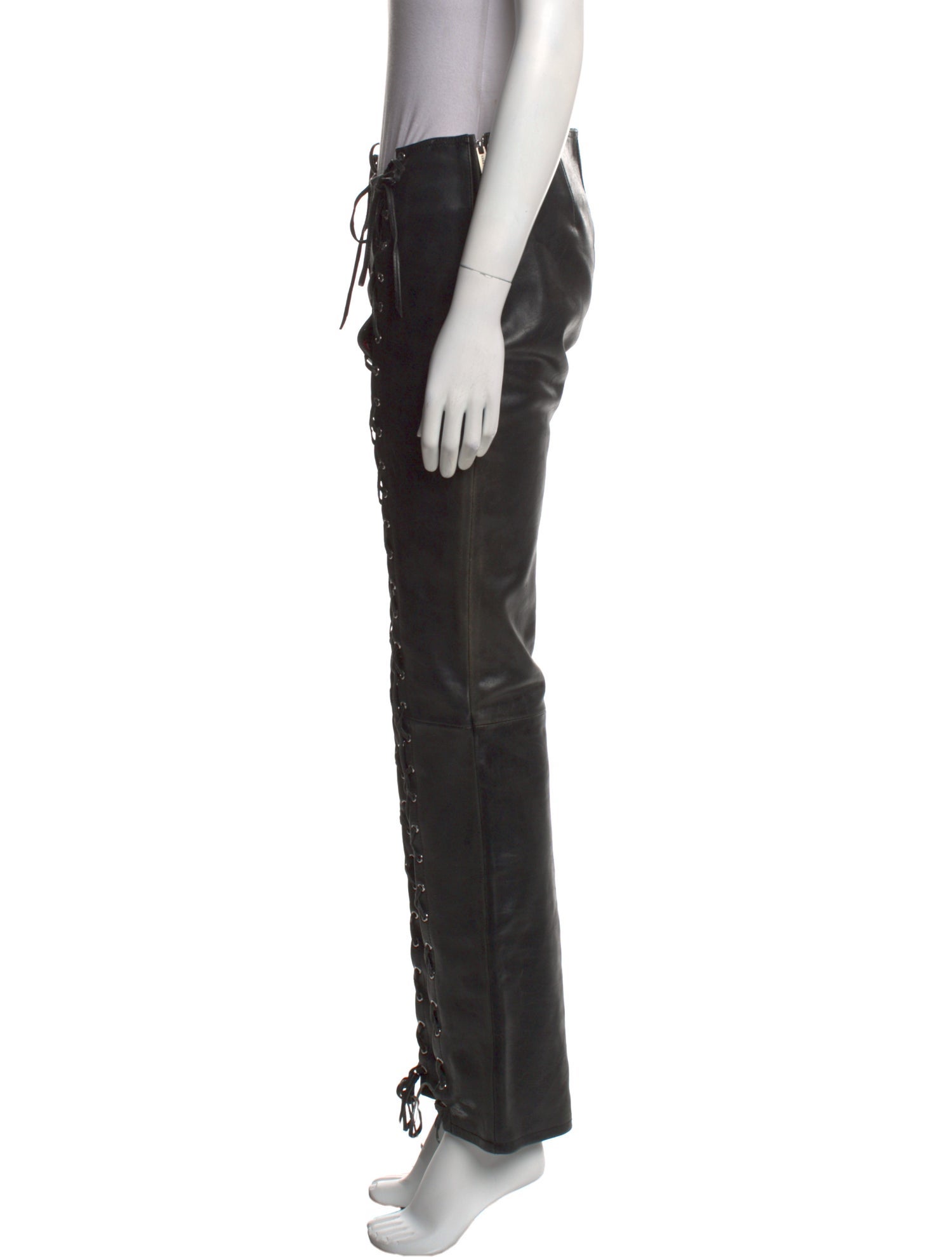 Saks Potts Leather Straight Leg Pants