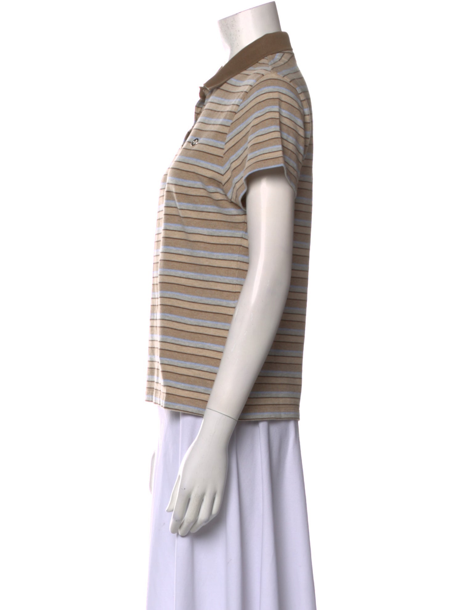 Saks Potts Striped Short Sleeve Polo