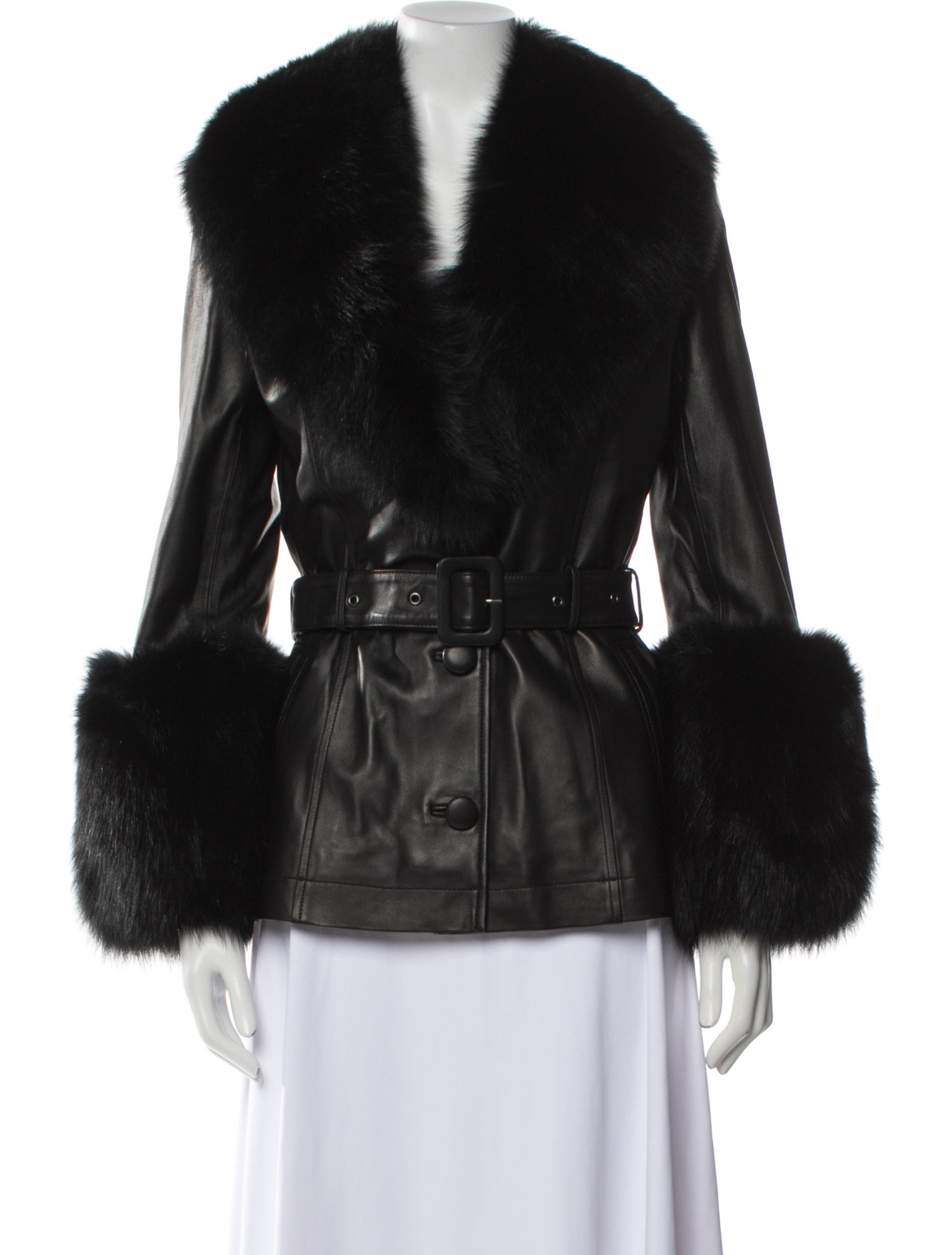 Saks Potts Lamb Leather Fur Jacket w/ Tags