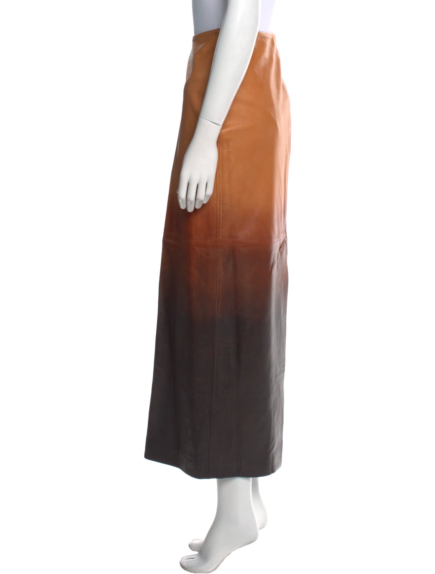 Saks Potts Lamb Leather Midi Length Skirt