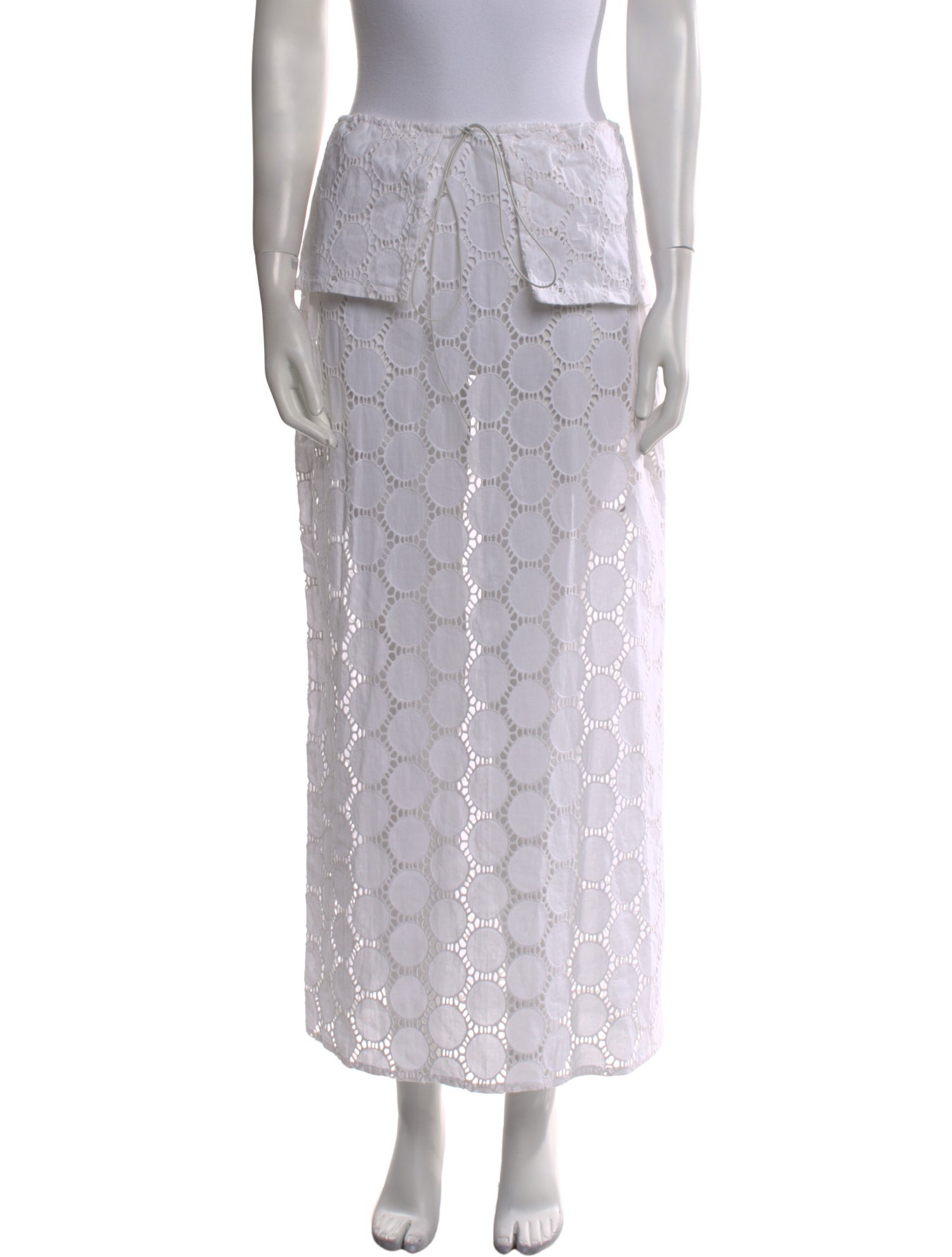 Saks Potts Lace Pattern Midi Length Skirt