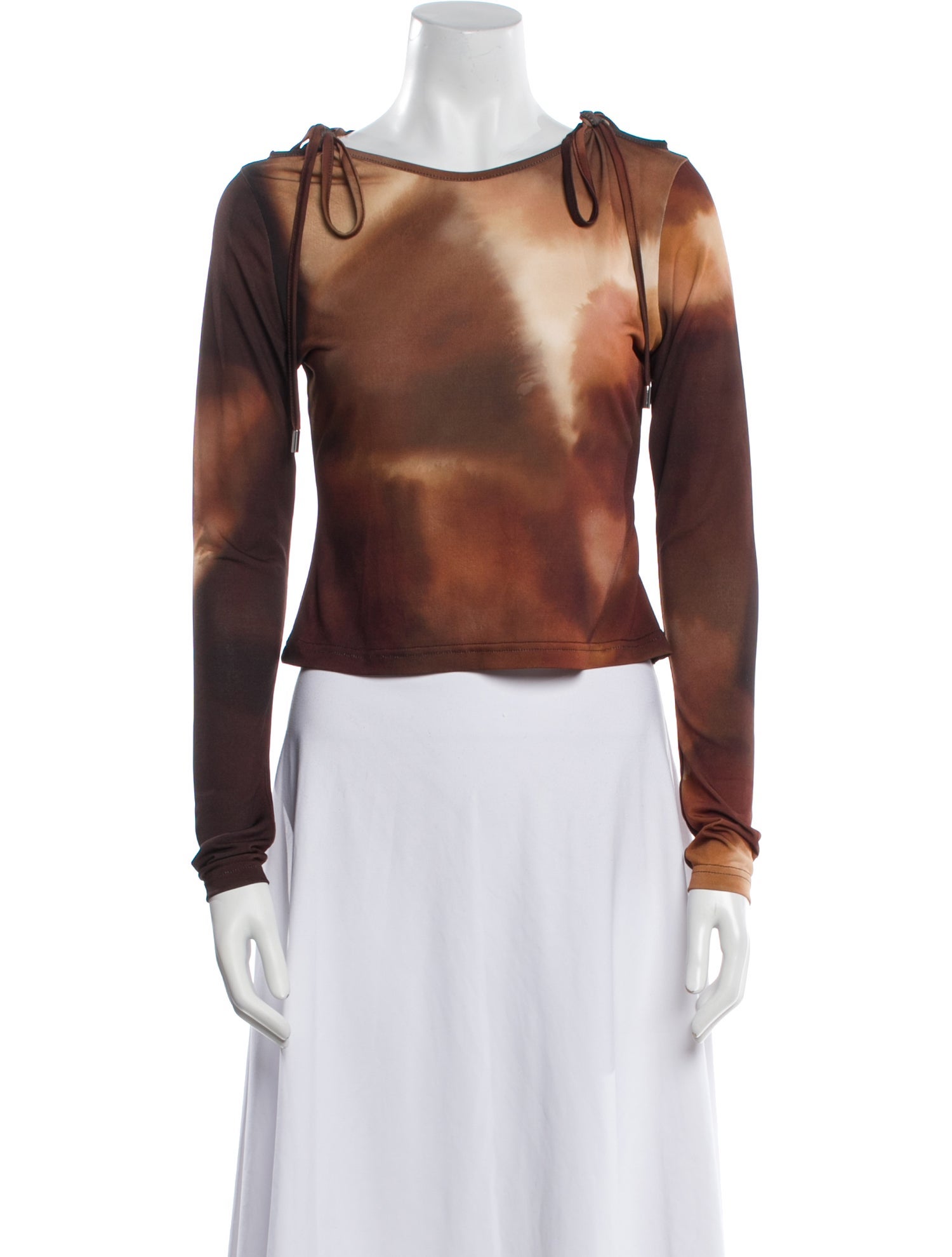 Saks Potts Tie-Dye Print Scoop Neck Top