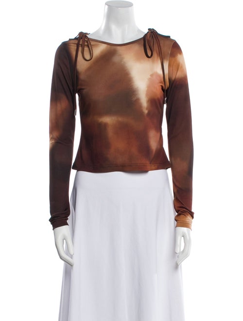 Saks Potts Tie-Dye Print Scoop Neck Top