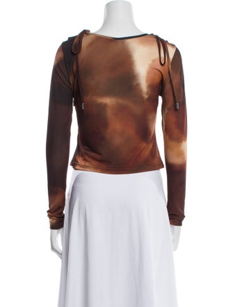 Saks Potts Tie-Dye Print Scoop Neck Top