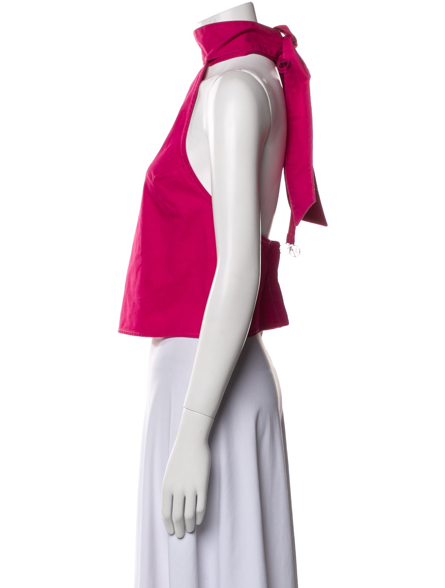 Saks Potts Halterneck Sleeveless Crop Top