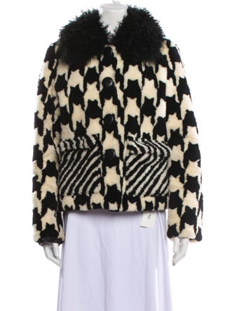 Saks Potts Eel Skin Printed Faux Fur Jacket