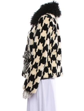 Saks Potts Eel Skin Printed Faux Fur Jacket