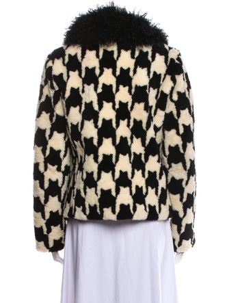 Saks Potts Eel Skin Printed Faux Fur Jacket