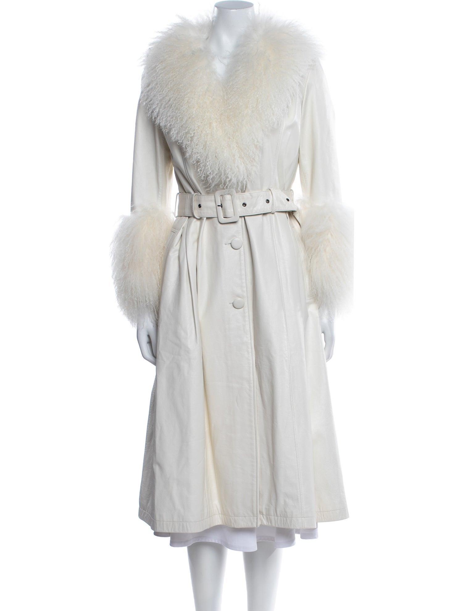 Saks Potts Leather Fur Coat