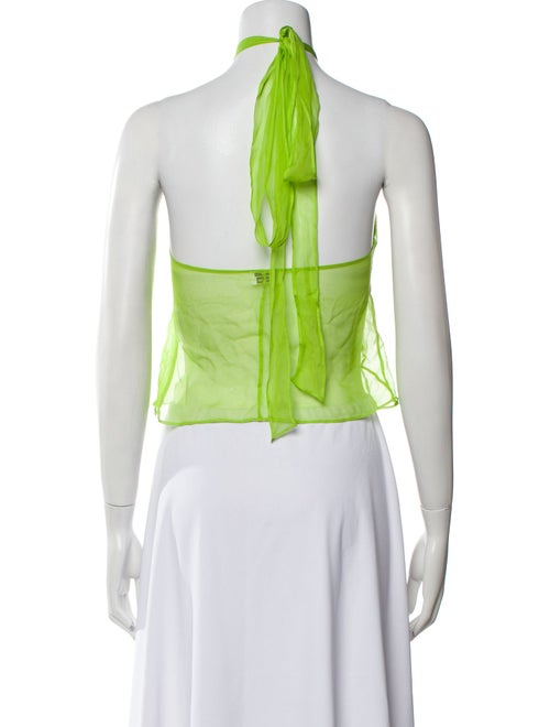Saks Potts Silk Halterneck Crop Top