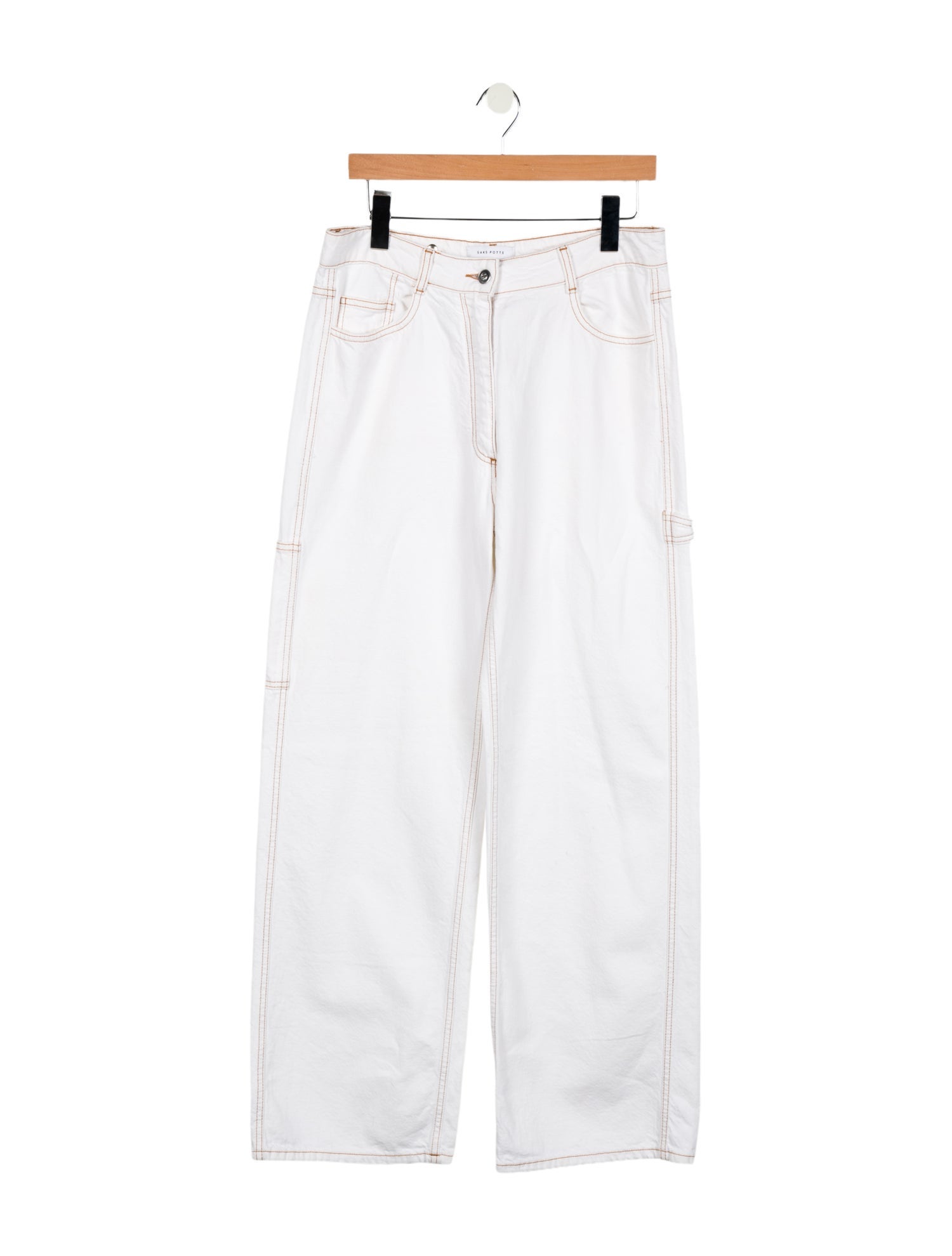 Saks Potts High-Rise Wide Leg Jeans