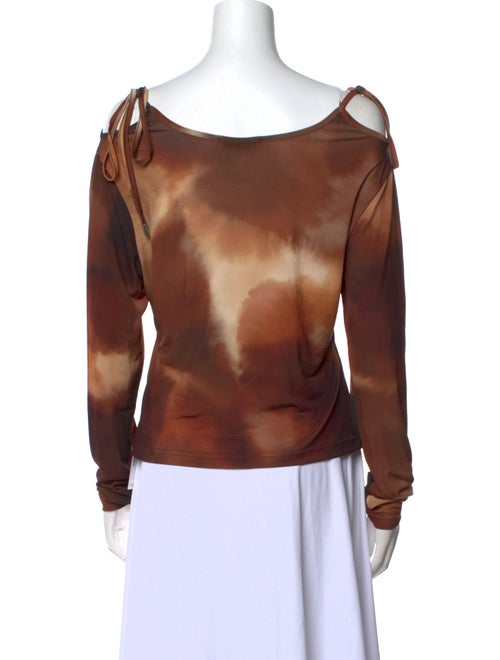 Saks Potts Tie-Dye Print Scoop Neck Top