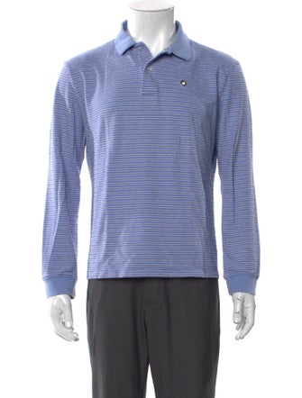 Saks Potts Striped Collar Polo Shirt