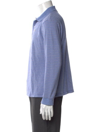 Saks Potts Striped Collar Polo Shirt
