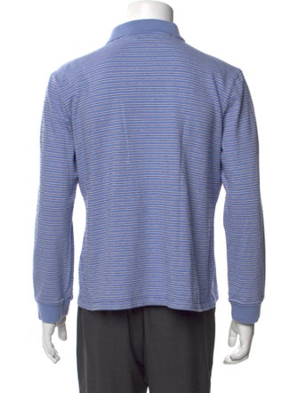 Saks Potts Striped Collar Polo Shirt