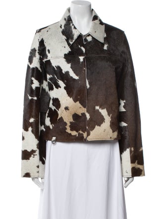 Saks Potts Shearling Animal Print Fur Jacket