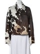 Saks Potts Shearling Animal Print Fur Jacket