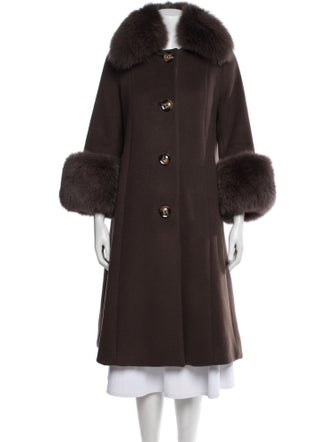 Saks Potts Wool Fur Coat