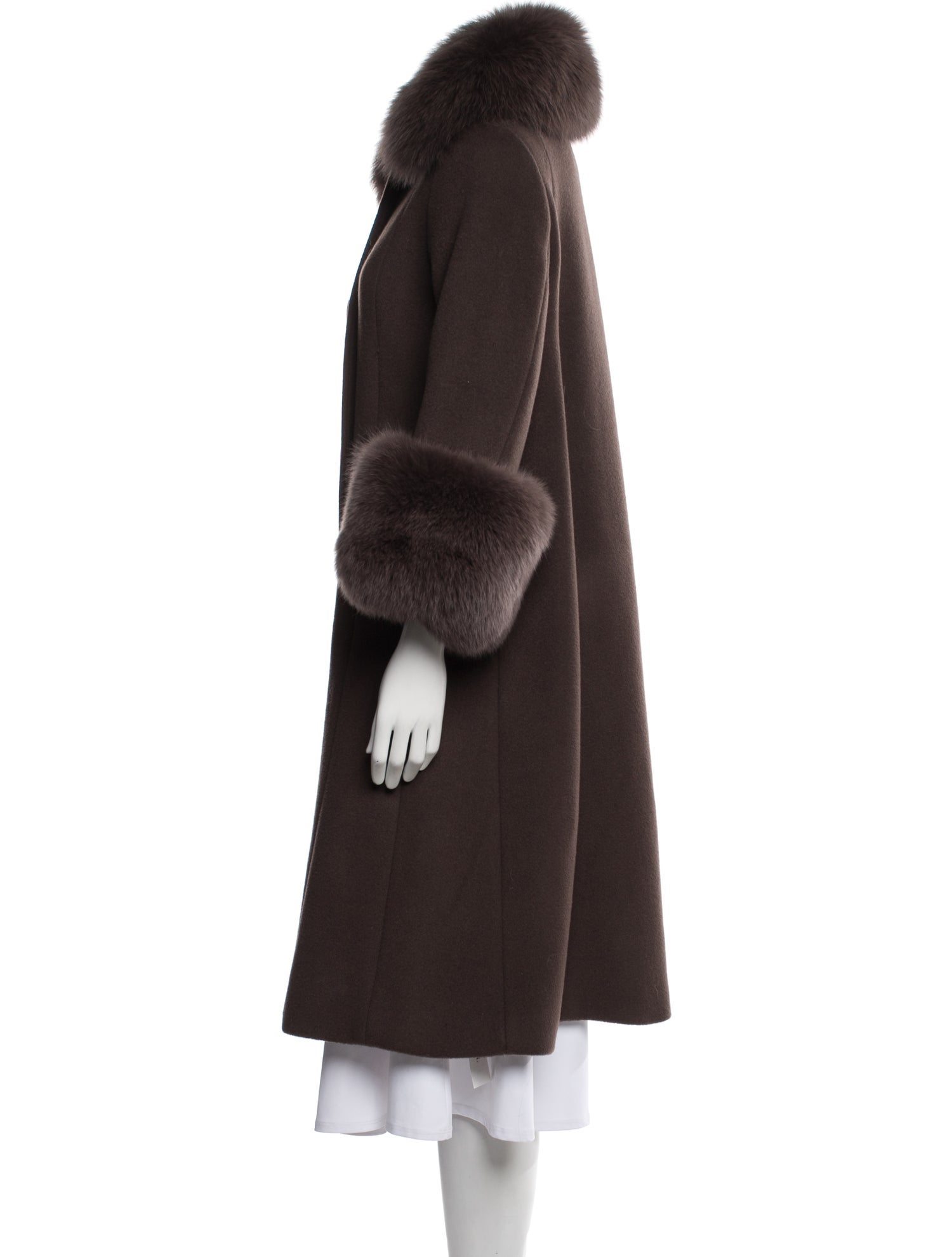 Saks Potts Wool Fur Coat