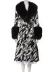 Saks Potts Leather Printed Faux Fur Coat