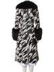 Saks Potts Leather Printed Faux Fur Coat