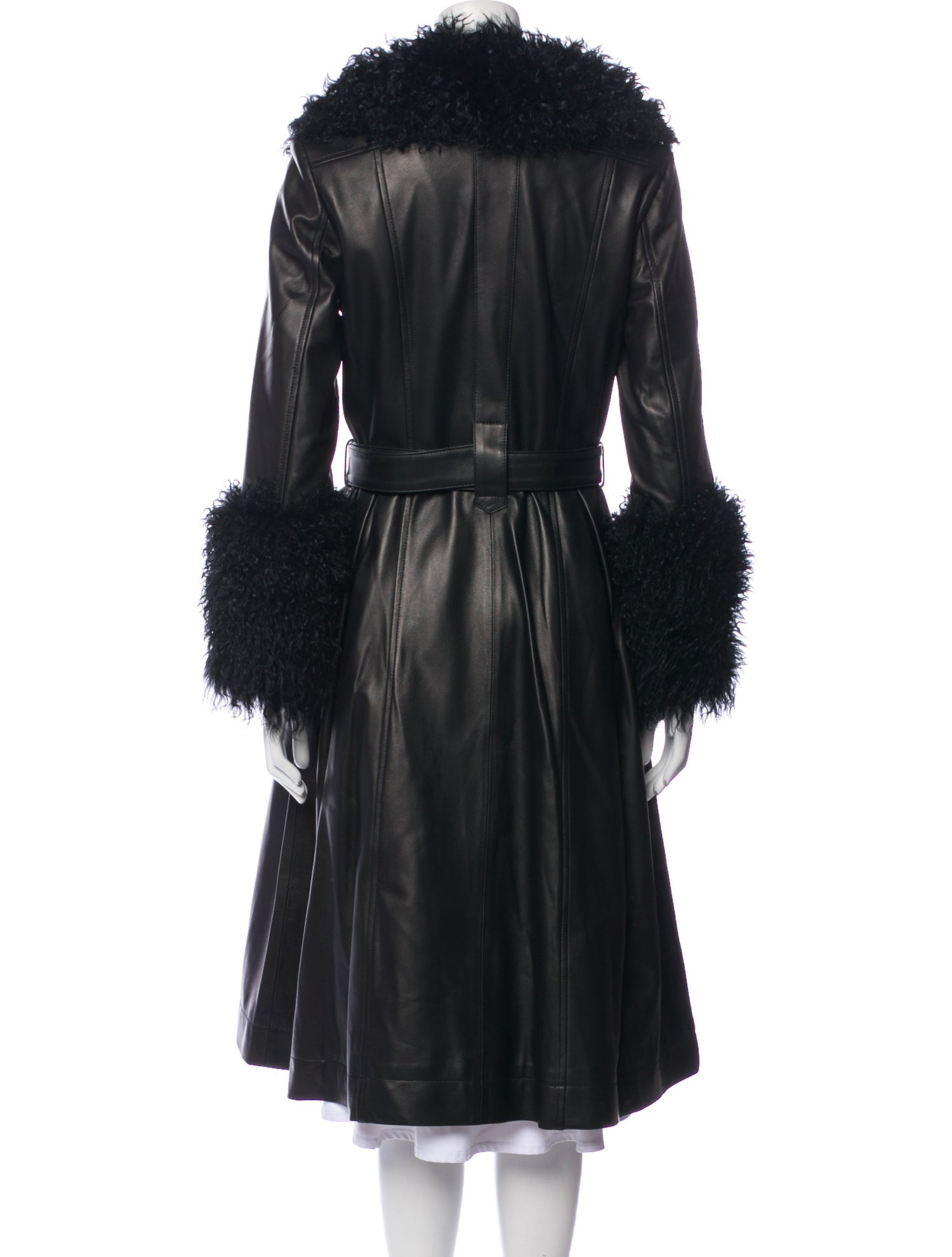 Saks Potts Leather Fur Coat