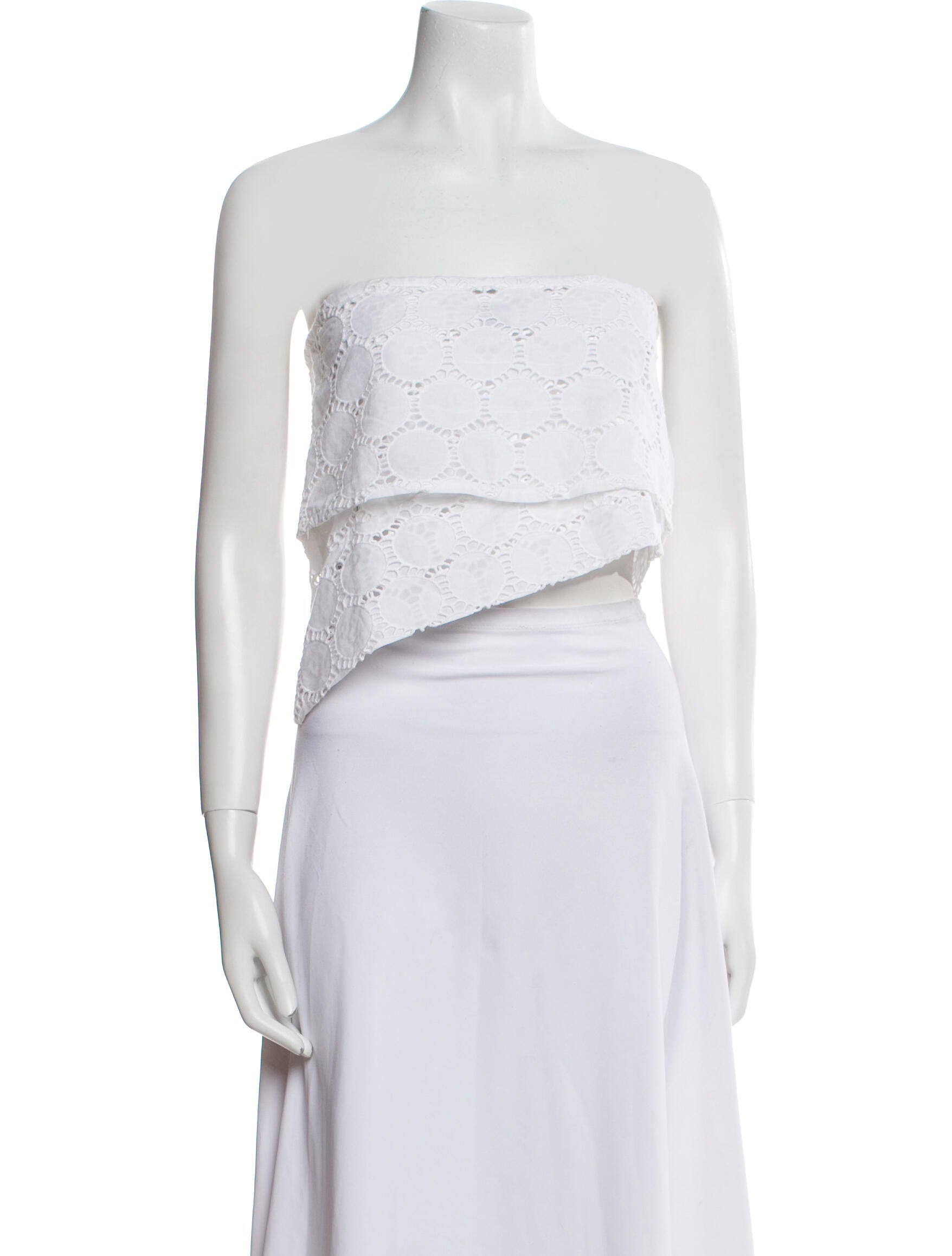 Saks Potts Strapless Crop Top