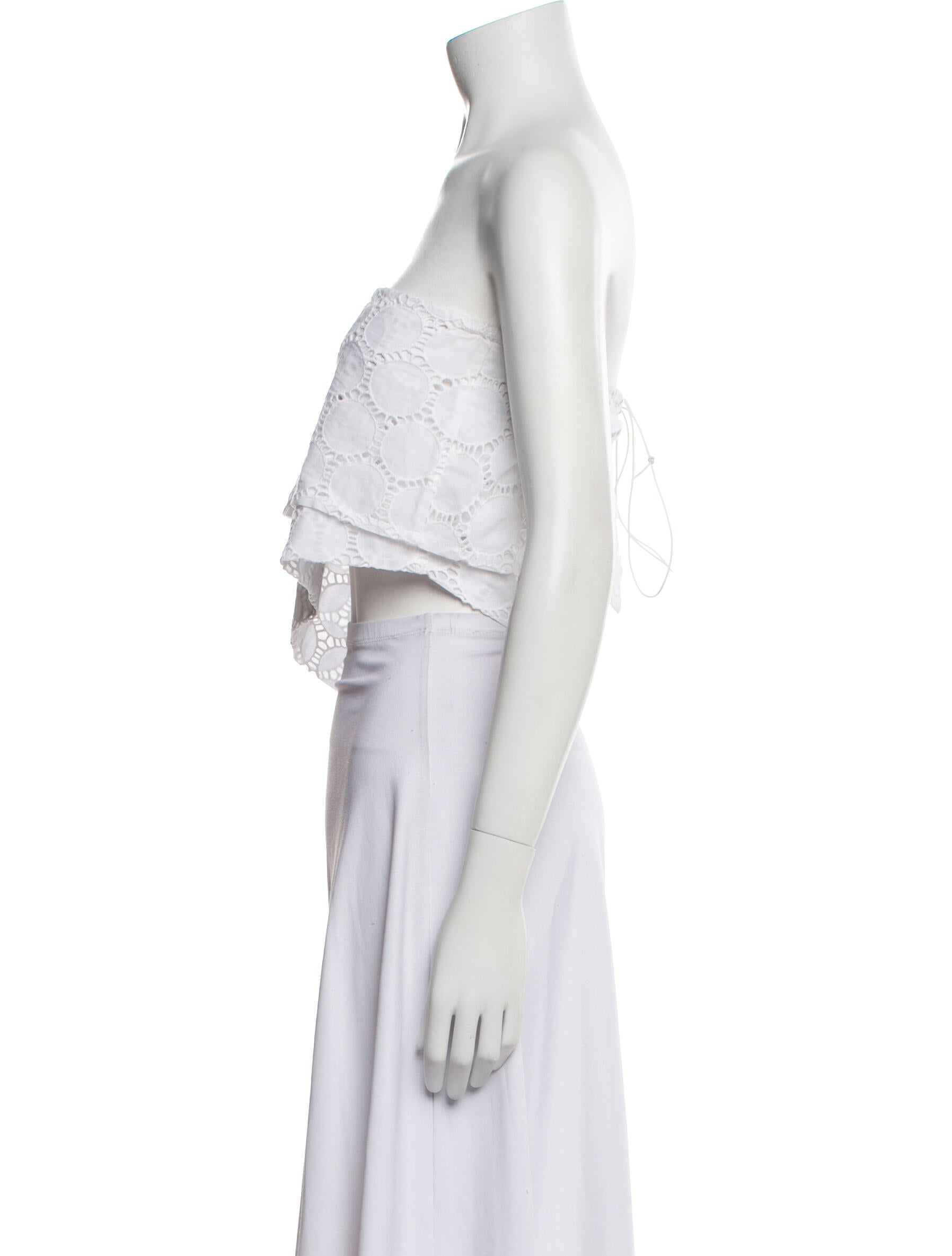 Saks Potts Strapless Crop Top