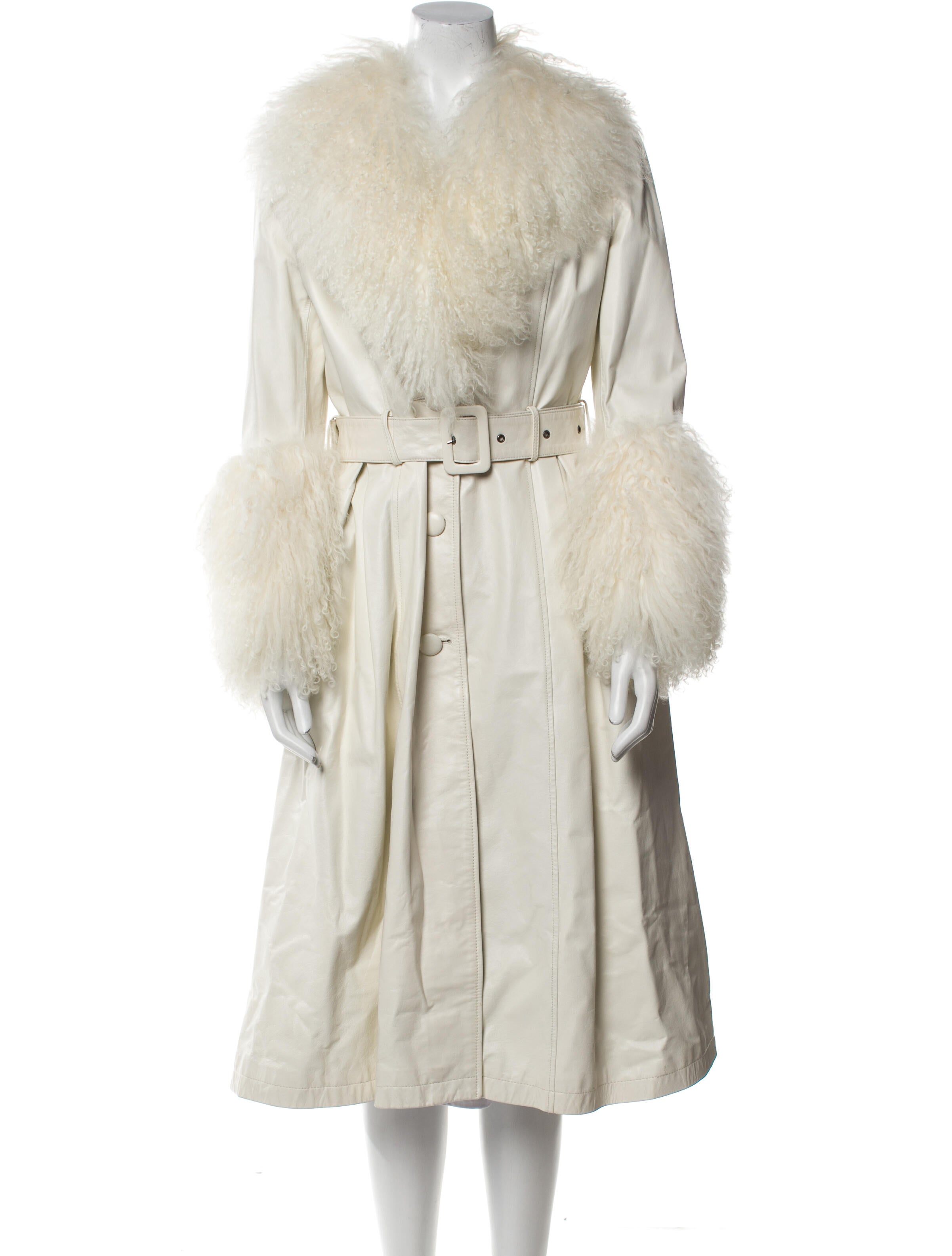 Saks Potts Leather Fur Coat