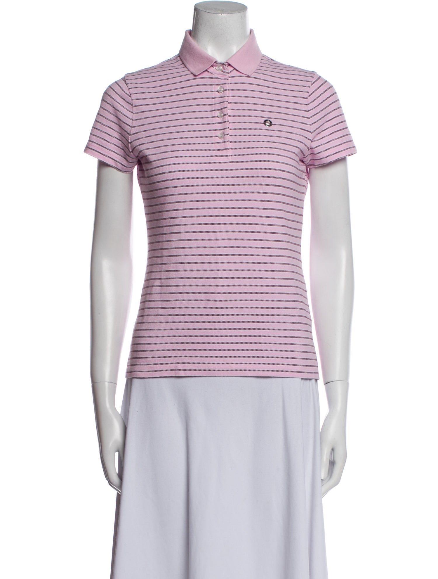 Saks Potts Striped Short Sleeve Polo