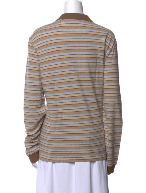 Saks Potts Striped Long Sleeve Polo