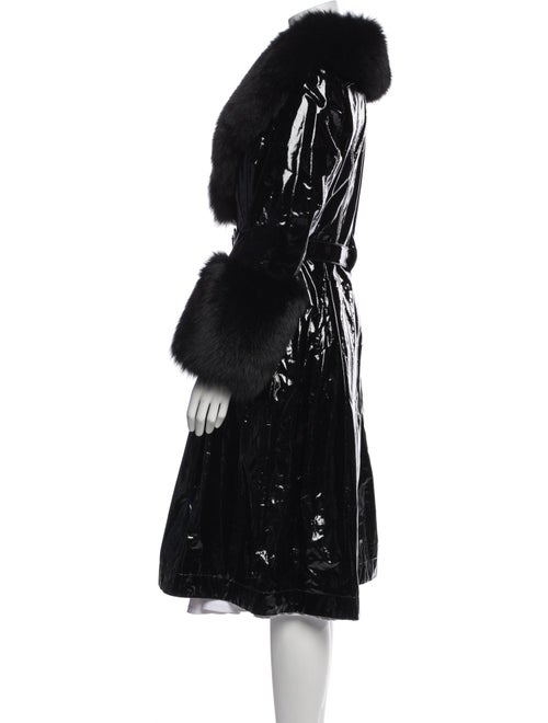 Saks Potts Patent Leather Fur Coat