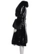 Saks Potts Patent Leather Fur Coat