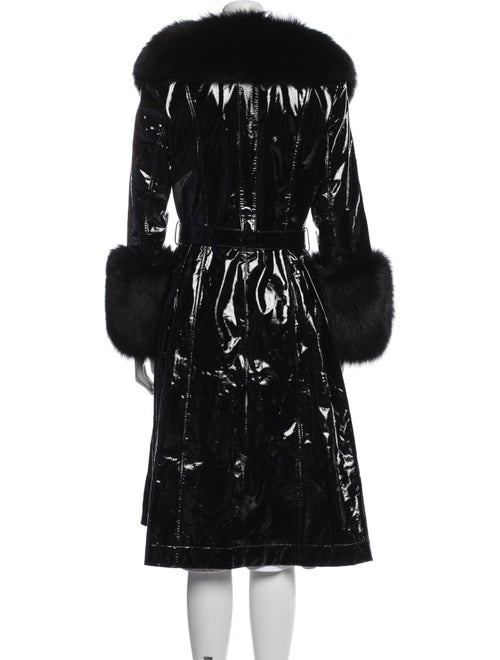 Saks Potts Patent Leather Fur Coat
