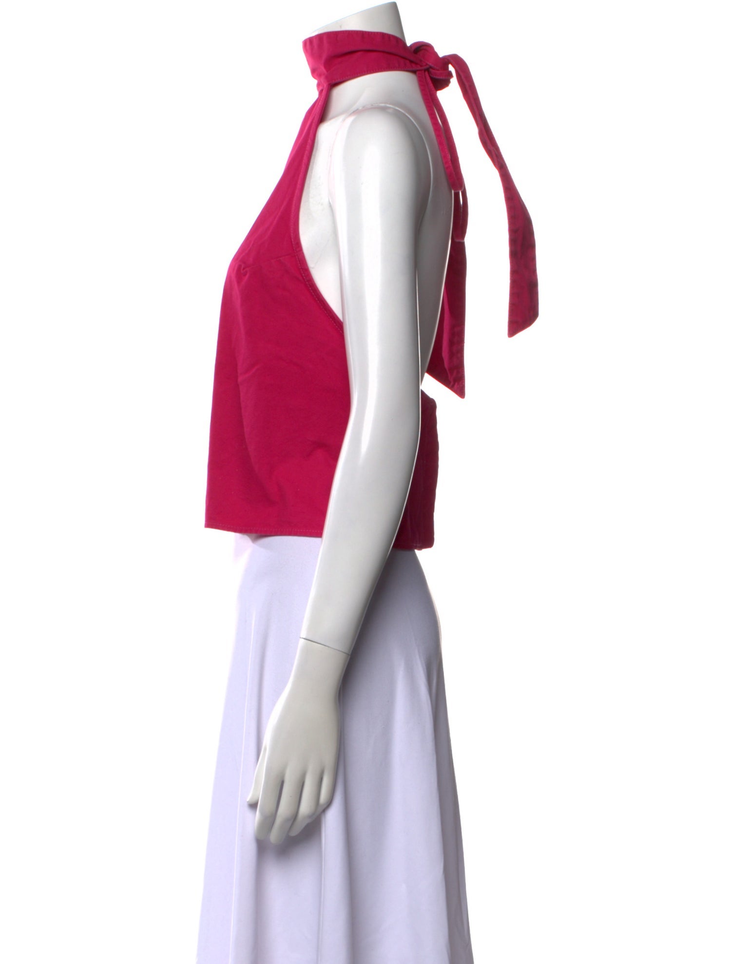 Saks Potts Halterneck Sleeveless Crop Top