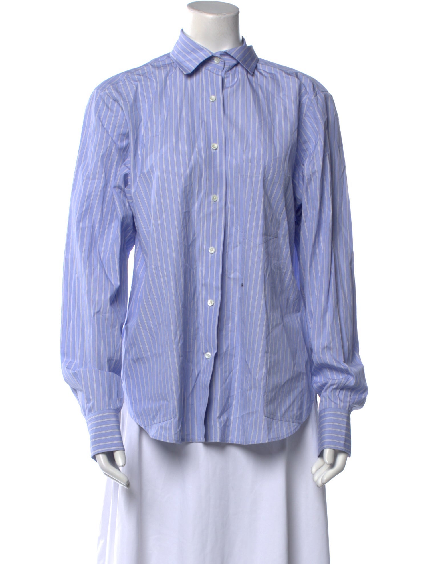 Saks Potts Striped Long Sleeve Button-Up Top