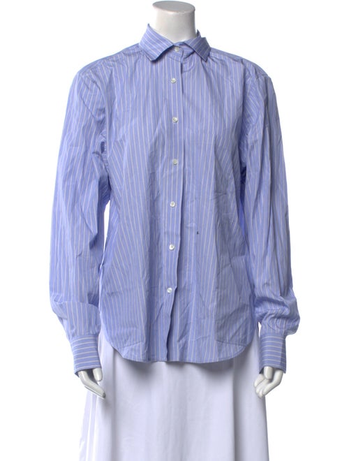 Saks Potts Striped Long Sleeve Button-Up Top