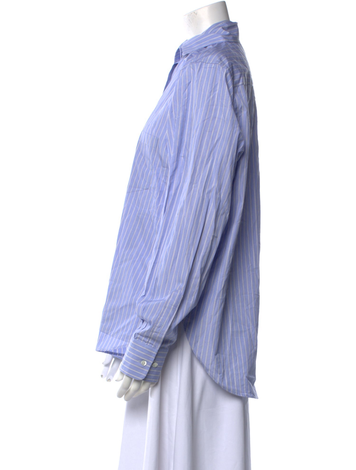 Saks Potts Striped Long Sleeve Button-Up Top