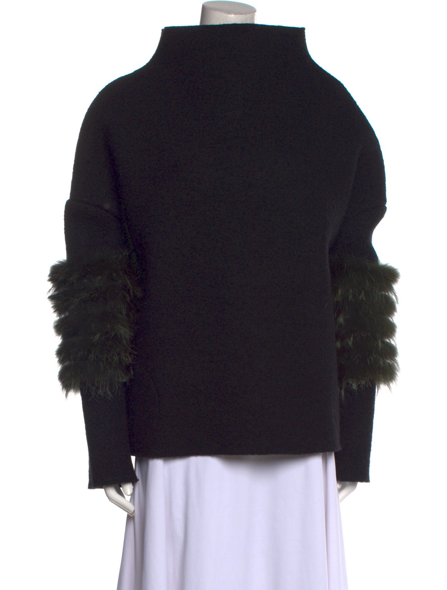 Saks Potts Wool Mock Neck Sweatshirt