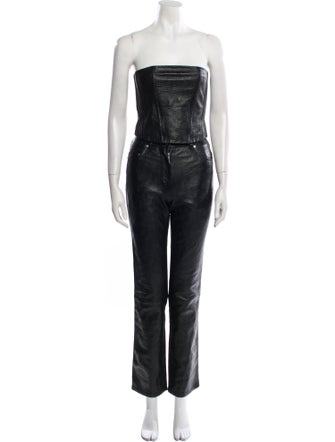 Saks Potts Lamb Leather Pant Set