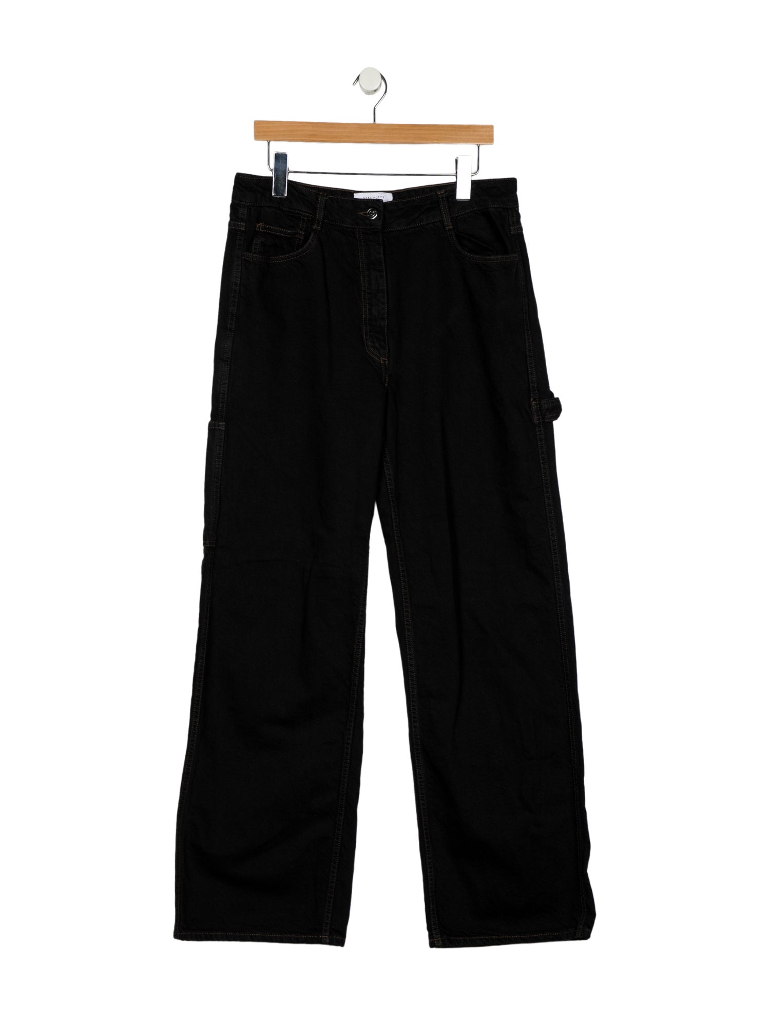 Saks Potts Mid-Rise Wide Leg Jeans