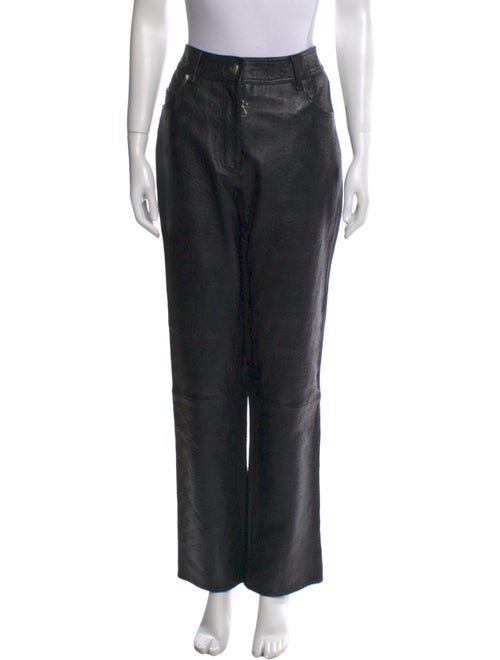 Saks Potts Lamb Leather Straight Leg Pants