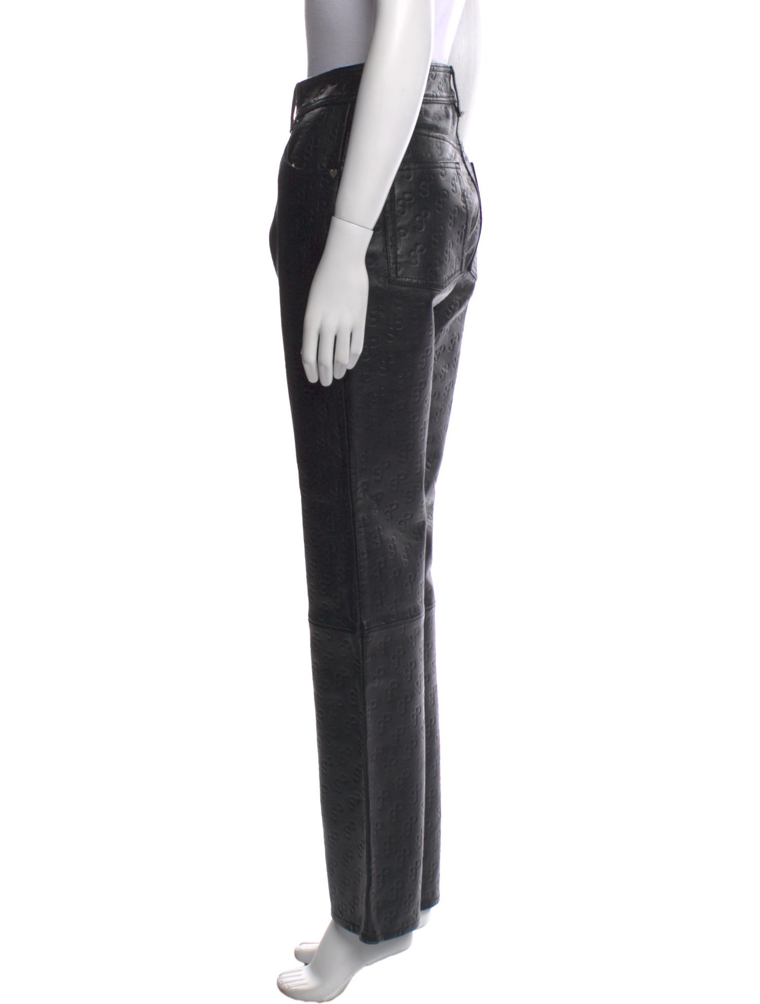 Saks Potts Lamb Leather Straight Leg Pants